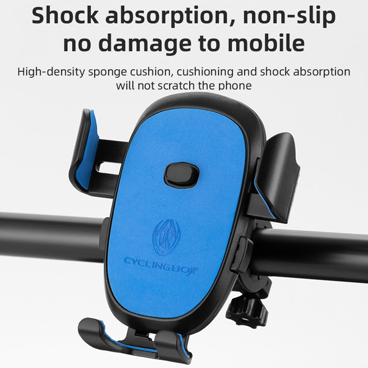 CYCLINGBOX BG-2930 Bicycle Mobile Phone Frame Plastic One-Click Lock Mobile Phone Bracket, Style: Handlebar Installation (Black£© Reluova