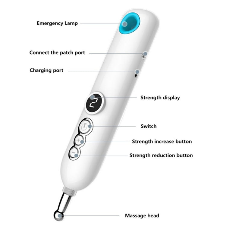 Smart  Rechargeable Meridian Pen Hot Compress Pulse Acupuncture Acupuncture Massager, Specification：