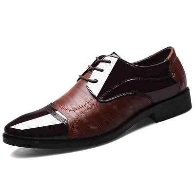 Fashion Men Leather Soft Business Casual Shoes Reluova