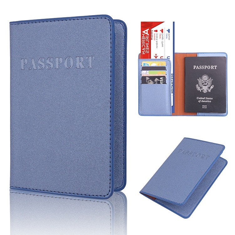 MS101 Frosted PU Multi-Card Passport Holder Travel Abroad Passport Card Holder My Store