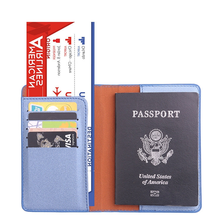 MS101 Frosted PU Multi-Card Passport Holder Travel Abroad Passport Card Holder My Store