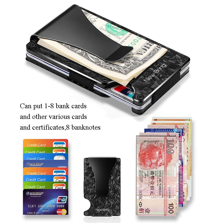 New Bring  Metal Card Holder Men Ultra-Thin Anti-Theft Compact Wallet Card Holder My Store