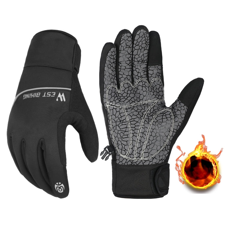 WEST BIKING YP0211220 Winter Warm Fleece Ski Gloves Silicone Non-Slip Riding Gloves Reluova