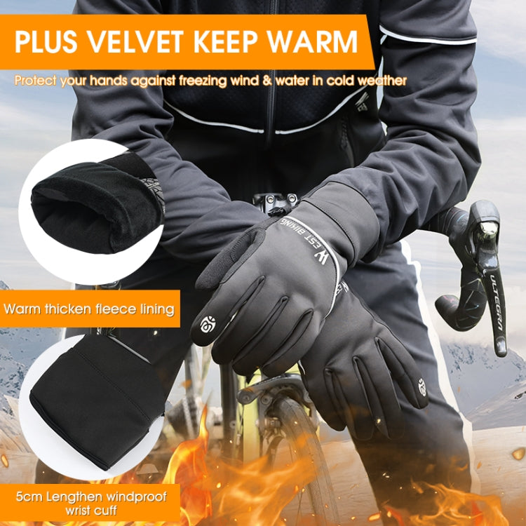 WEST BIKING YP0211220 Winter Warm Fleece Ski Gloves Silicone Non-Slip Riding Gloves Reluova