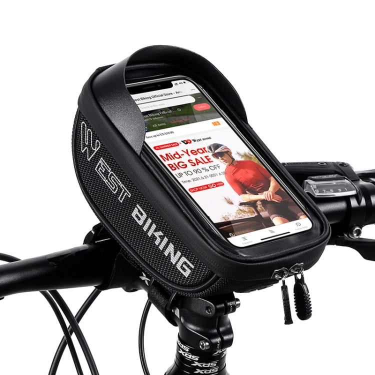 WEST BIKING Bicycle Bag Touch Screen Waterproof MTB Road Bike Handlebar Phone Bag Reflective Front Frame Bag