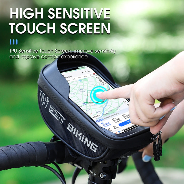 WEST BIKING Bicycle Bag Touch Screen Waterproof MTB Road Bike Handlebar Phone Bag Reflective Front Frame Bag Reluova