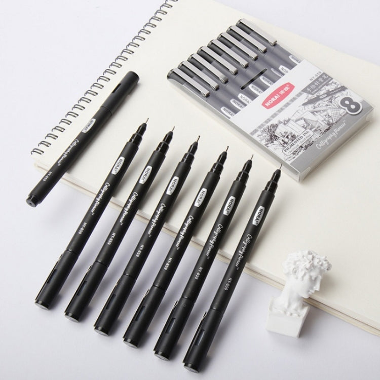 NORA 2 Packs Fine Art Drawing Hook Line Pen Engineering Drawing Comic Stroke Pen