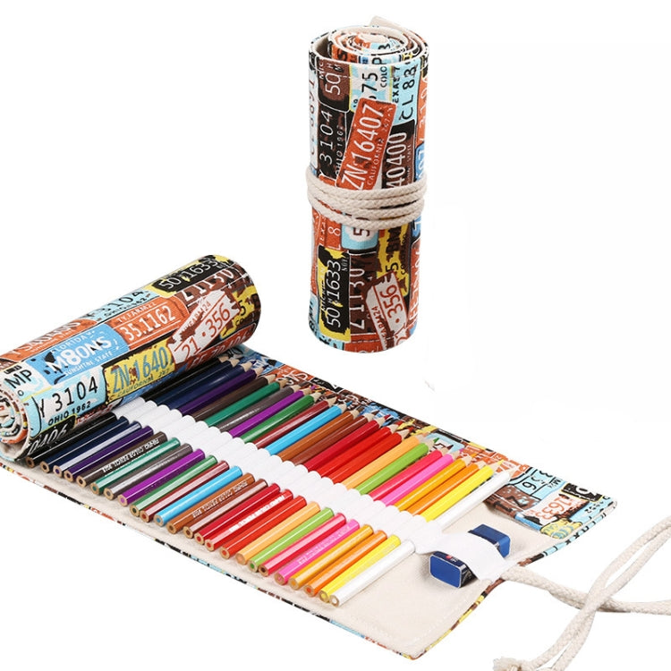 Handmade Canvas Pen Curtain Large-Capacity Pencil Case For Boys And Girls Color Pencil Sketch Stationery Box, Series 1 My Store