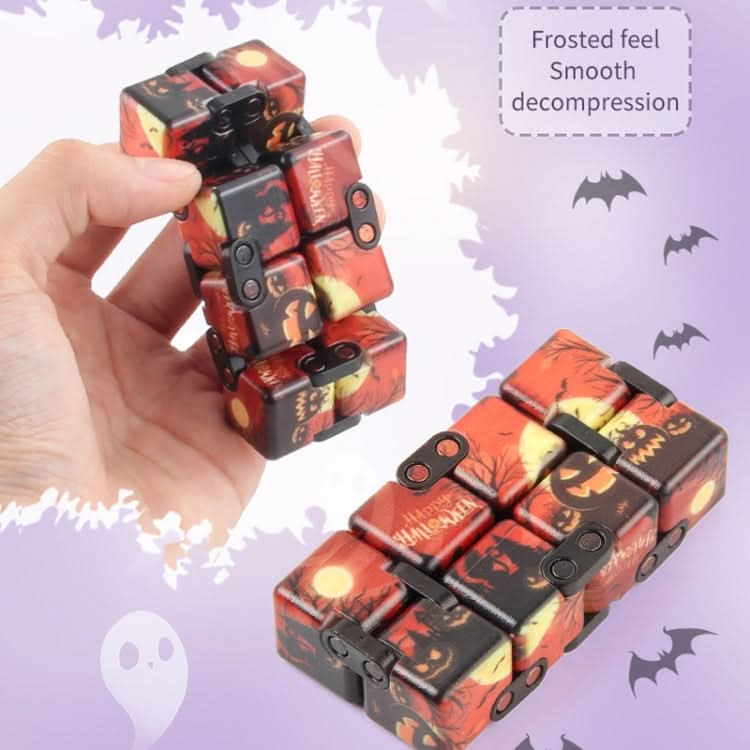 3 PCS  Infinite Magic Cube Halloween Theme Variety Flip Folding Second Order Magic Cube Finger Toy Reluova