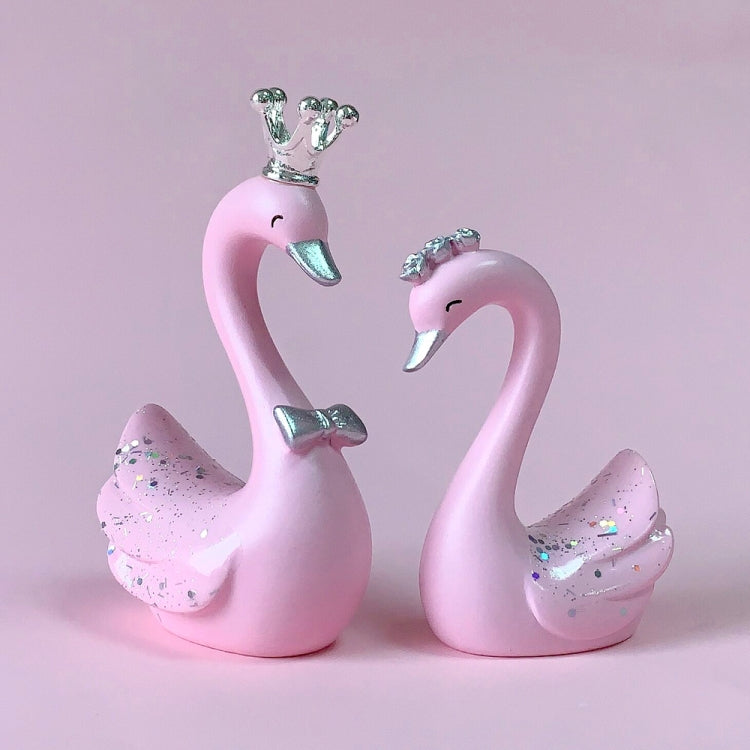 2pcs /Pair Swan Resin Car Decoration Birthday Cake Tanabata Valentine Day Decoration ÎҵÄÉ̵ê