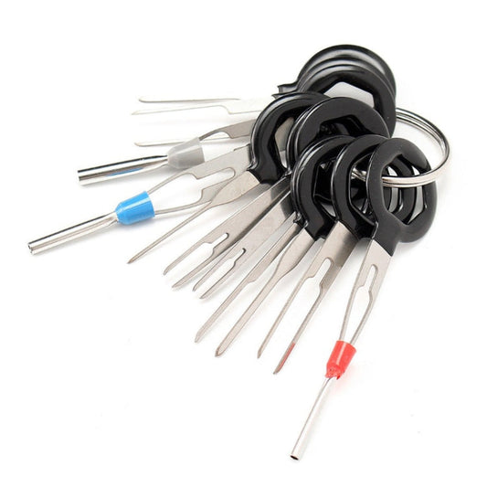 11 PCS Car Extractor Terminal Removal Tool Kit Electrical Wiring Crimp Connector Puller Release Pin Extractor Kit