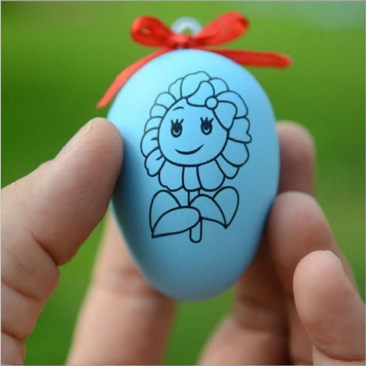 4 PCS Handmade Cartoon Painted Easter Eggs Children's Educational Toys, Random Pattern and Color Reluova