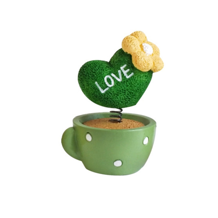 Cute Shaking Head Spring Car Decoration Cake Baking Mini Potted Resin Decoration, Specification: ÎҵÄÉ̵ê