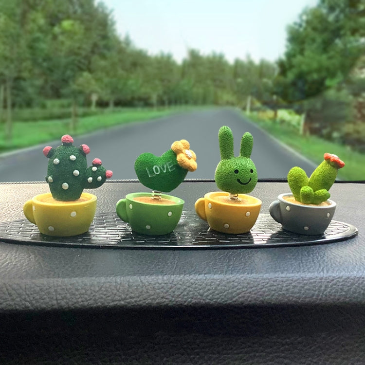 Cute Shaking Head Spring Car Decoration Cake Baking Mini Potted Resin Decoration, Specification: ÎҵÄÉ̵ê