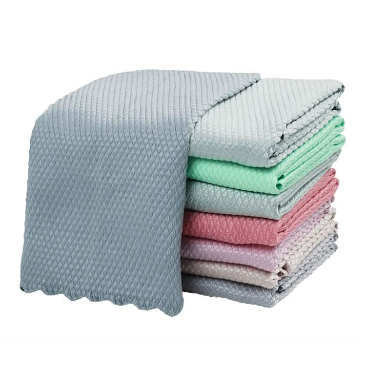 30 PCS Non-Marking And Easy-To-Dry Fish Scale Rags Kitchen Cleaning Towels, Random Color Delivery-Reluova