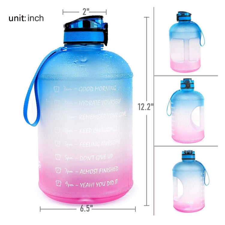 TT-T585 1 Gallon / 3.78L Sports Kettle Large Capacity Gradient Color Plastic Space Bottle Reluova