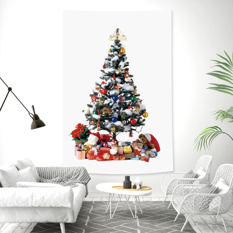 Rectangular Christmas Tree Peach Skin Tapestry Mural Christmas Decoration Tapestry