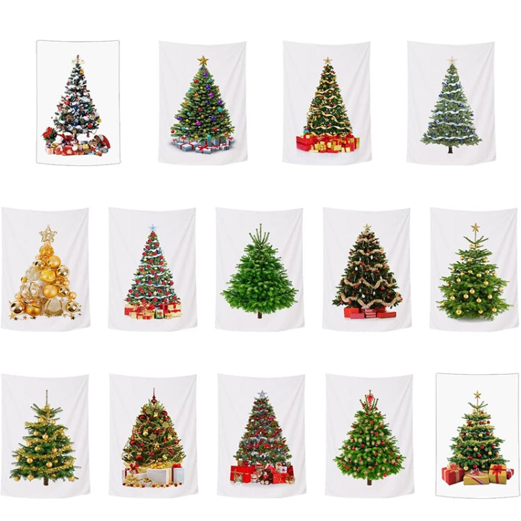 Rectangular Christmas Tree Peach Skin Tapestry Mural Christmas Decoration Tapestry My Store