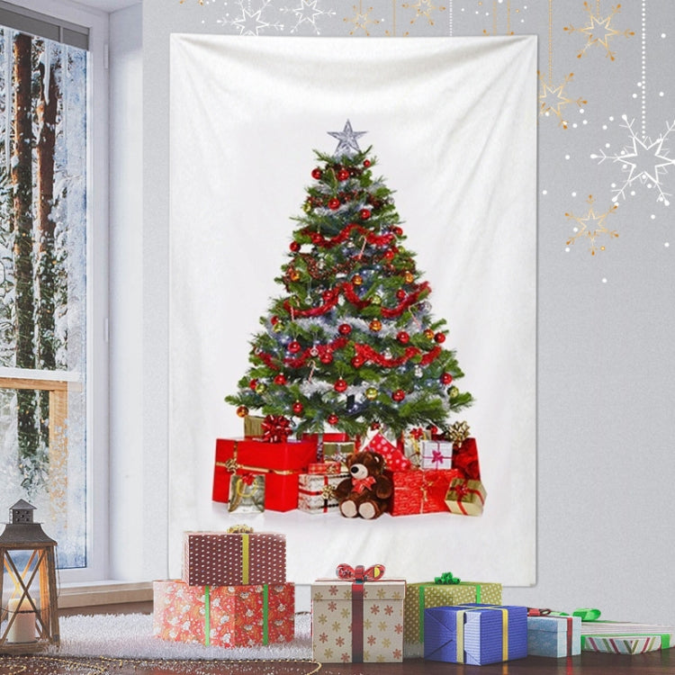 Rectangular Christmas Tree Peach Skin Tapestry Mural Christmas Decoration Tapestry My Store