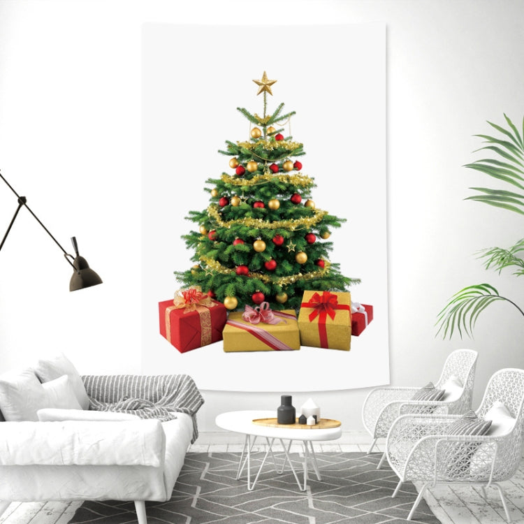 Rectangular Christmas Tree Peach Skin Tapestry Mural Christmas Decoration Tapestry