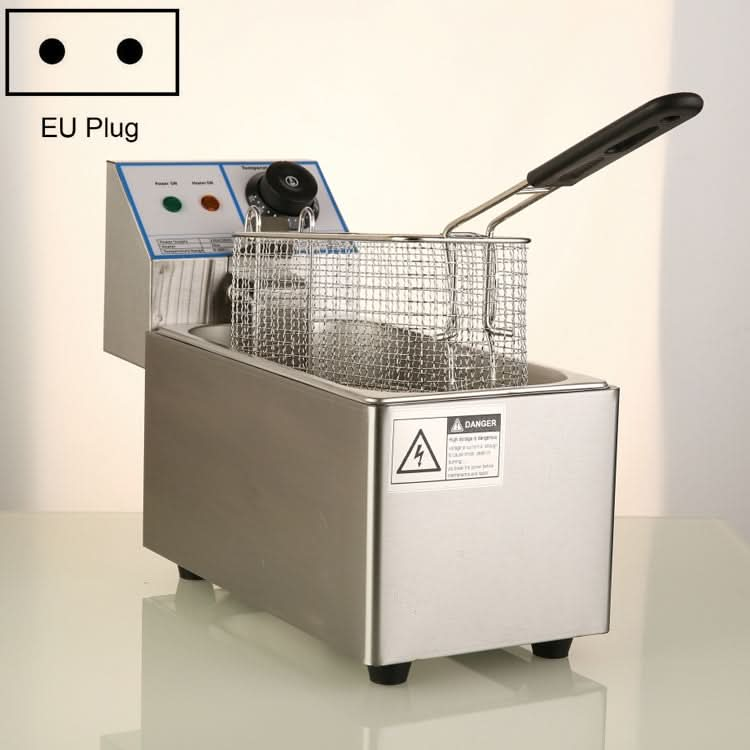 4L Electrician Fryer Home Desktop Single Cylinder Small Electric Fryer, EU Plug