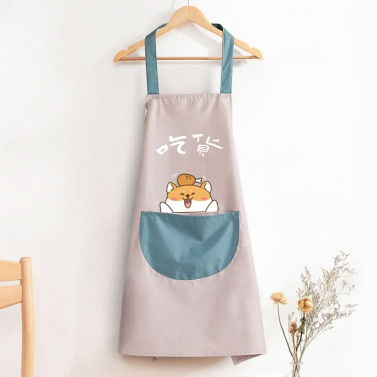 Home Kitchen Waterproof And Oil-Proof Apron Cute Cooking Work Apron, Colour: Foodie Light Pink (Ordinary) Reluova