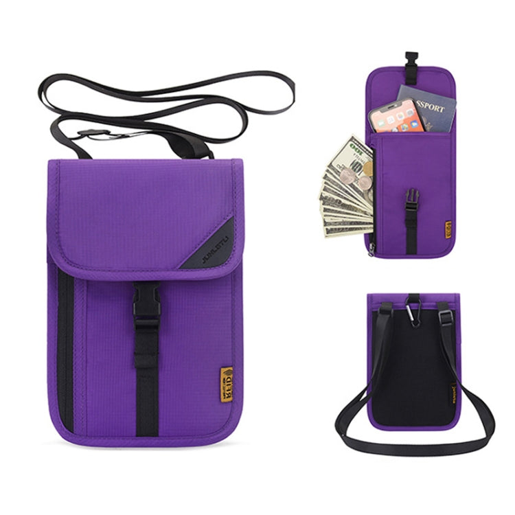 1062 Travel Passport Bag RFID Multi-Function Document Holder Hanging Neck Ticket Protective Case