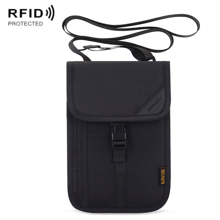 1062 Travel Passport Bag RFID Multi-Function Document Holder Hanging Neck Ticket Protective Case