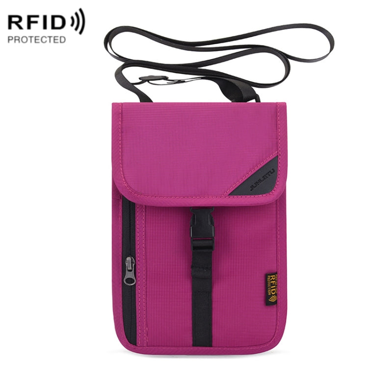 1062 Travel Passport Bag RFID Multi-Function Document Holder Hanging Neck Ticket Protective Case