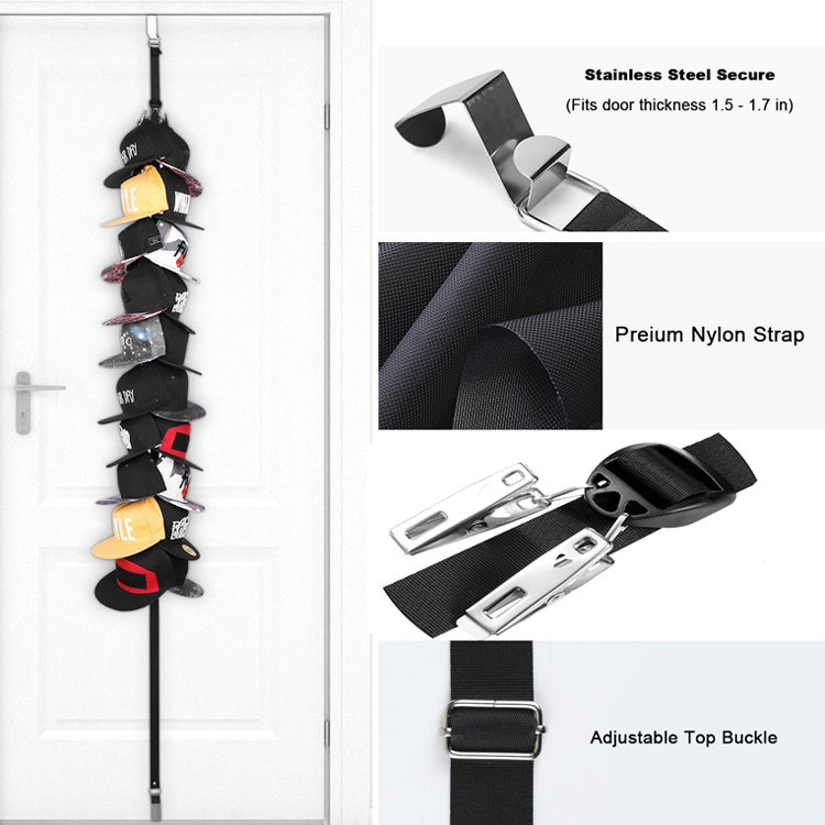 Door Back Hat Clip Hook Door Back Storage And Sorting Lanyard Home Bedroom Clothing Rack Metal Hook, Style: My Store