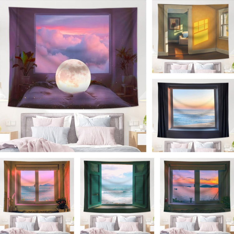 Sea View Window Background Cloth Fresh Bedroom Homestay Decoration Wall Cloth Tapestry My Store