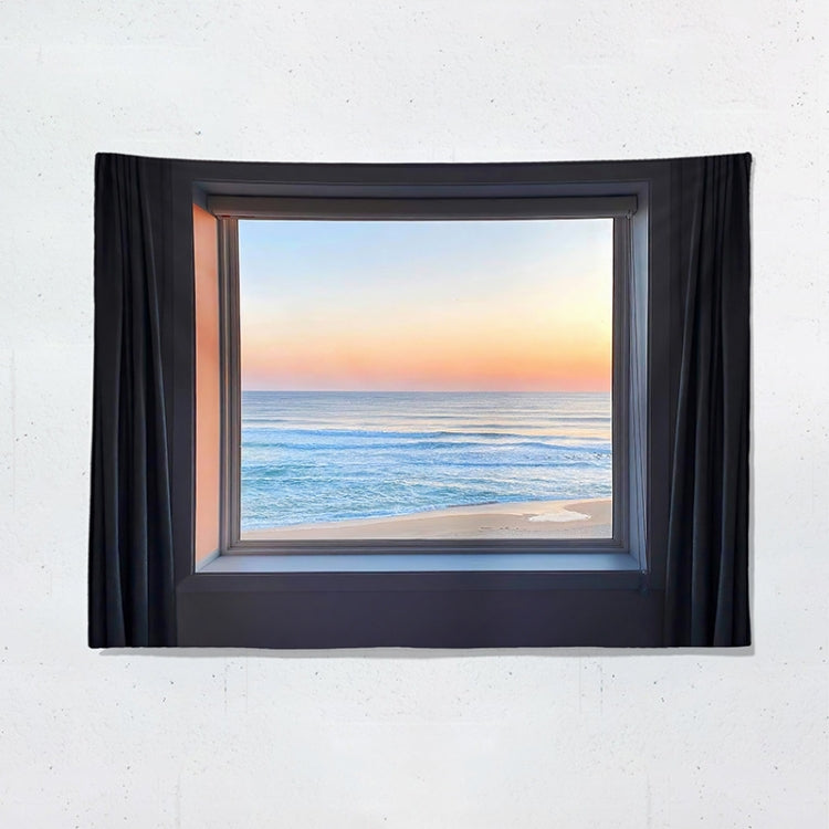 Sea View Window Background Cloth Fresh Bedroom Homestay Decoration Wall Cloth Tapestry My Store