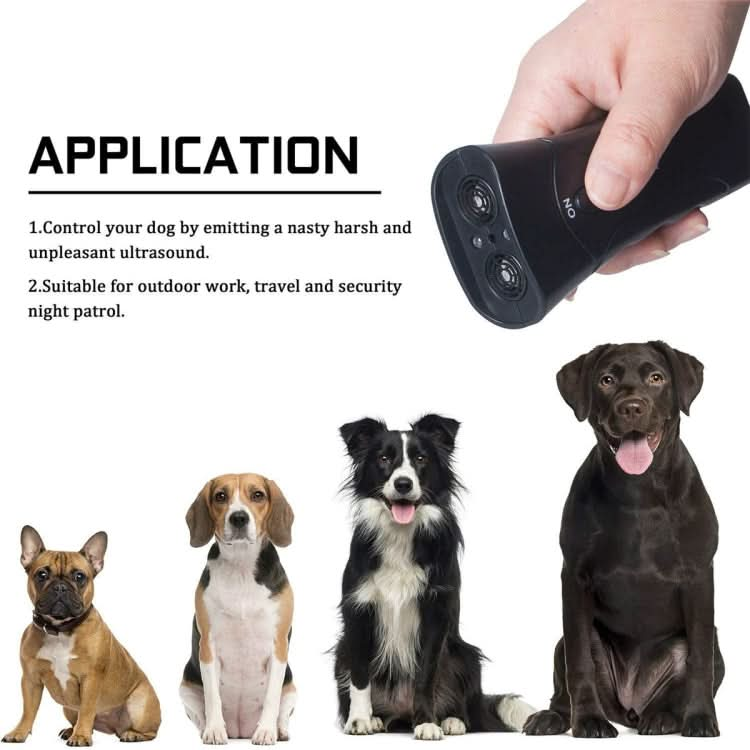 LED Flashlight Ultrasonic Dog Repeller Portable Dog Trainer - Reluova