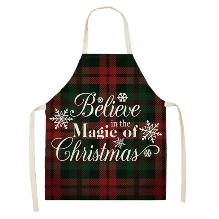 Christmas Plaid Series Cotton And Linen Apron Household Cleaning Overalls, Series 1 My Store