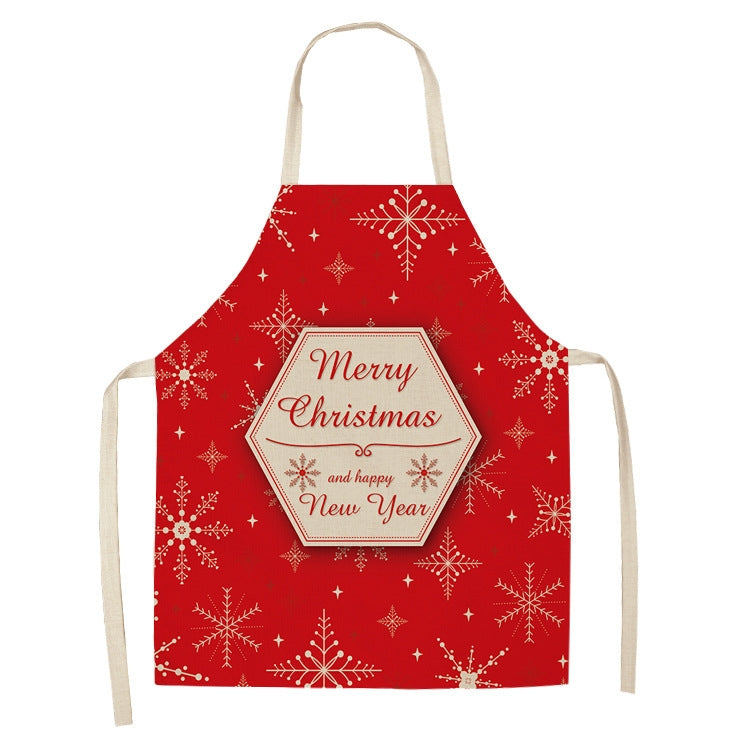 Christmas Plaid Series Cotton And Linen Apron Household Cleaning Overalls, Series 1 My Store