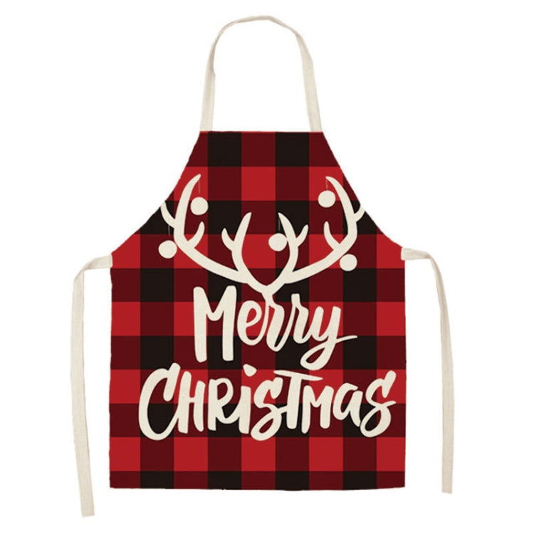 Christmas Plaid Series Cotton And Linen Apron Household Cleaning Overalls, Series 2 My Store