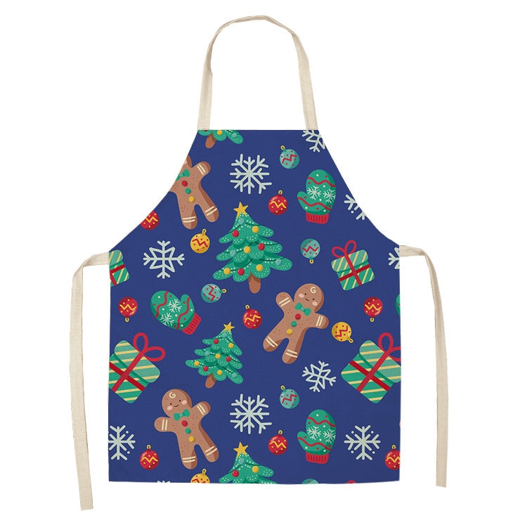 Fabric Linen Cleaning Apron Christmas Party Decoration Apron, Series 2 My Store