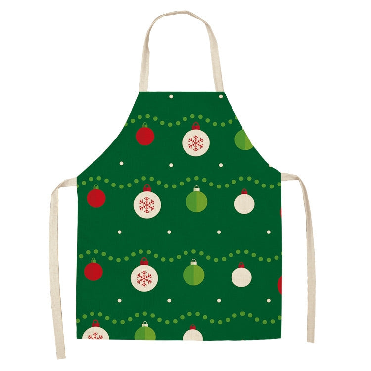 Fabric Linen Cleaning Apron Christmas Party Decoration Apron, Series 2 My Store