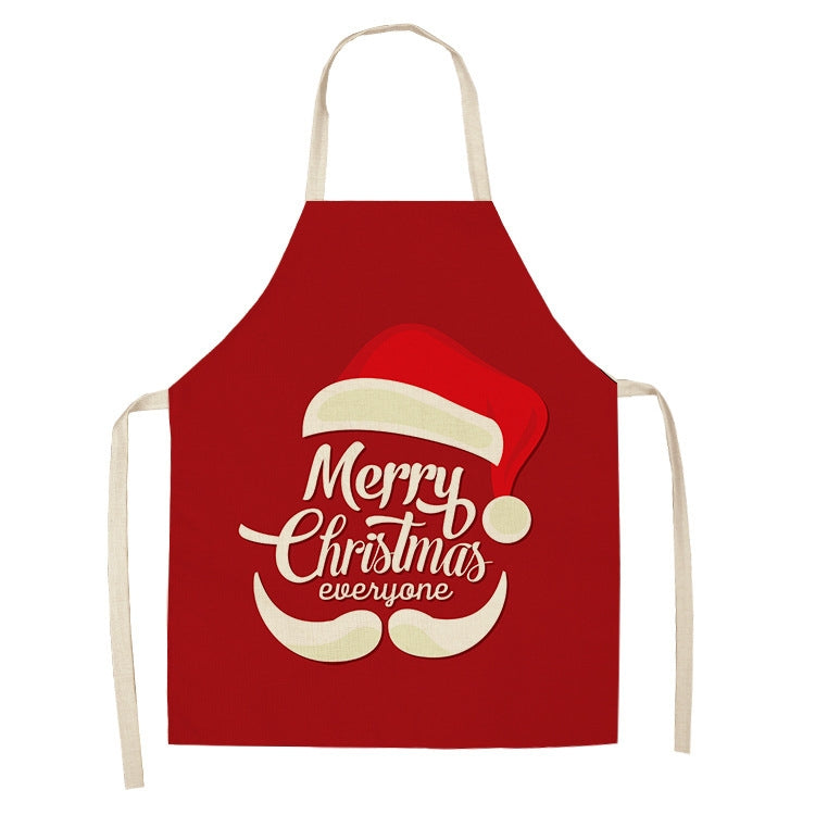 Fabric Linen Cleaning Apron Christmas Party Decoration Apron, Series 2 My Store