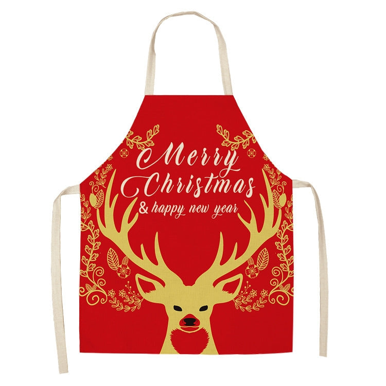 Fabric Linen Cleaning Apron Christmas Party Decoration Apron, Series 2 My Store