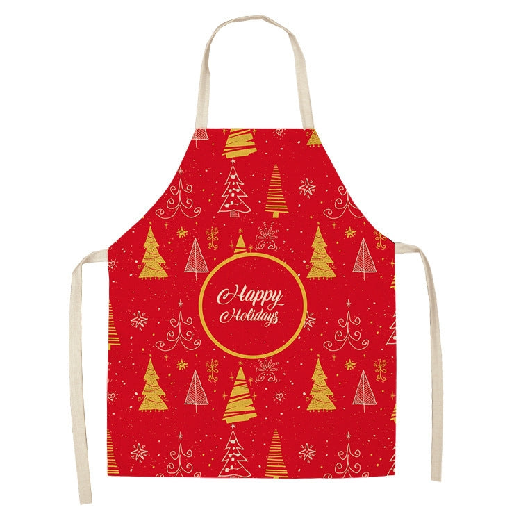 Fabric Linen Cleaning Apron Christmas Party Decoration Apron, Series 2 My Store