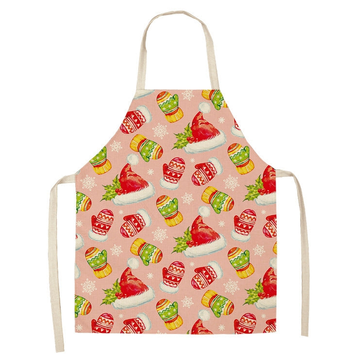 Fabric Linen Cleaning Apron Christmas Party Decoration Apron, Series 2 My Store