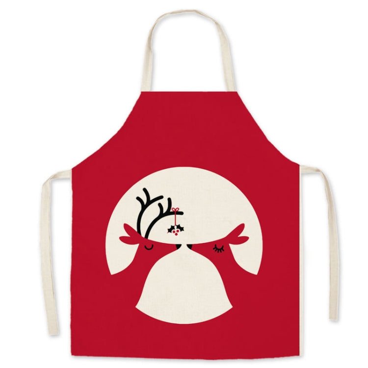 Christmas Linen Printed Apron Christmas Gift Adult Children Parent-Child Overalls My Store