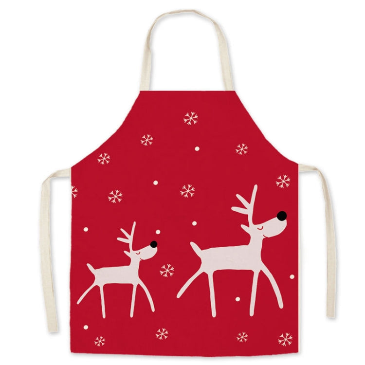 Christmas Linen Printed Apron Christmas Gift Adult Children Parent-Child Overalls My Store