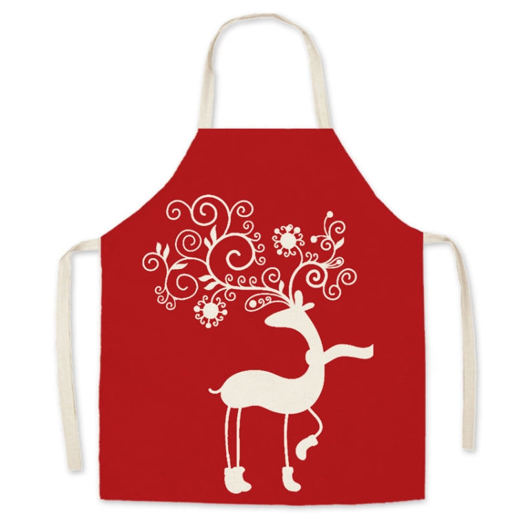 Christmas Linen Printed Apron Christmas Gift Adult Children Parent-Child Overalls My Store