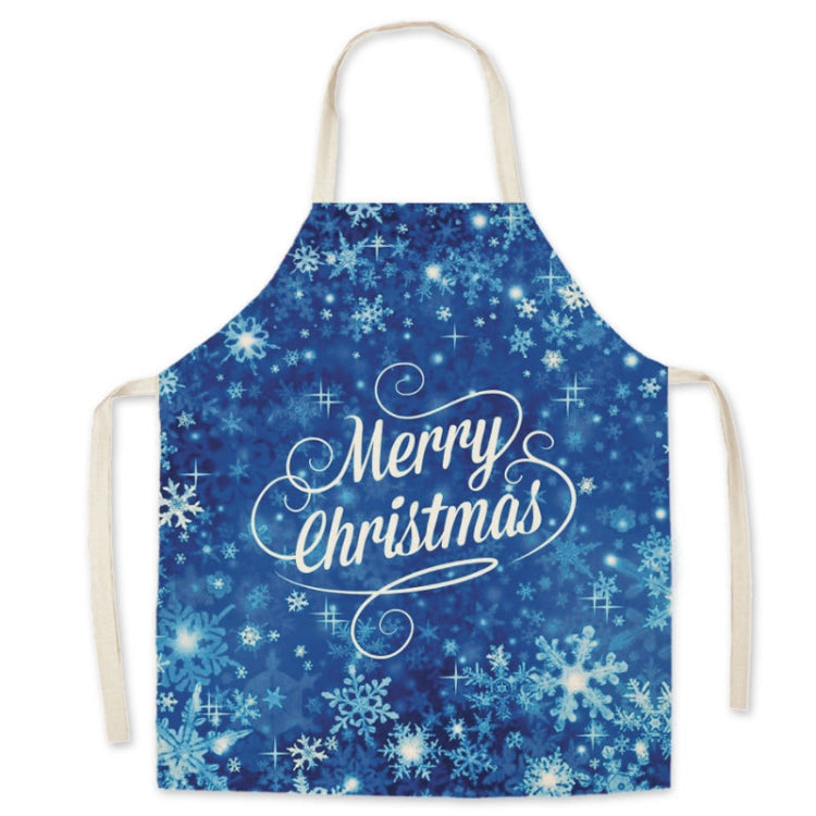 Christmas Linen Printed Apron Christmas Gift Adult Children Parent-Child Overalls