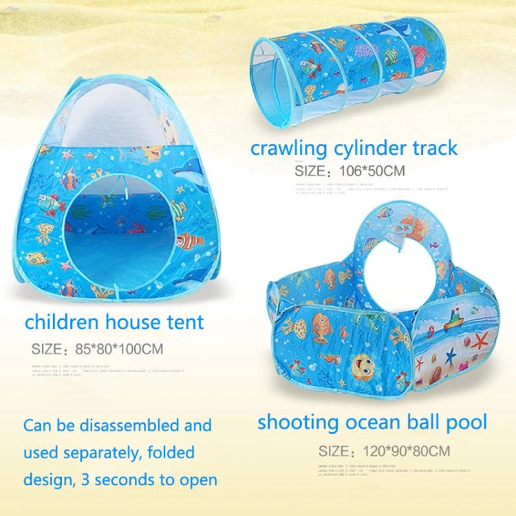 3 in 1 ZP01 Children Tent Play House Tunnel Foldable Shooting Ocean Ball Pool Toy Reluova