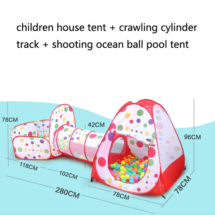 3 in 1 Children Tent Play House Tunnel Foldable Shooting Ocean Ball Pool Toy Reluova