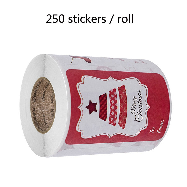 LG-Q090904-50/75 Red Christmas Elk Sticker Self Adhesive Gift Label My Store