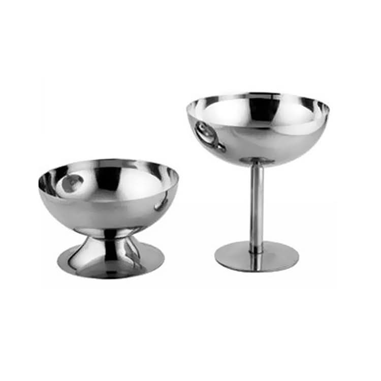 Stainless Steel Ice Cream Cup Ice Cream Goblet Bar Wine Glass, Specification： Reluova